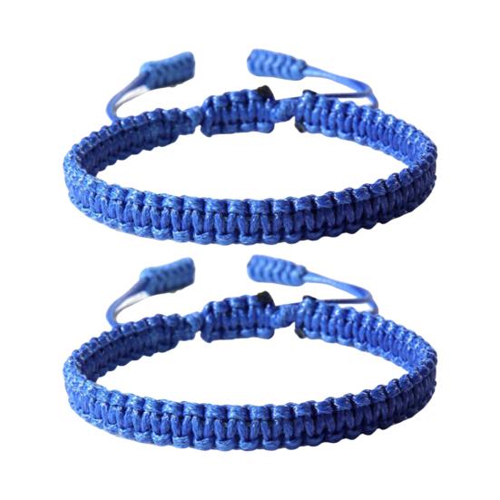 

2/3/4/8/10 шт. Синие браслеты дружбы ручной работы плетеные из регулируемой плетеной веревки тканые браслеты символических цветов для значимого единства 2pcs