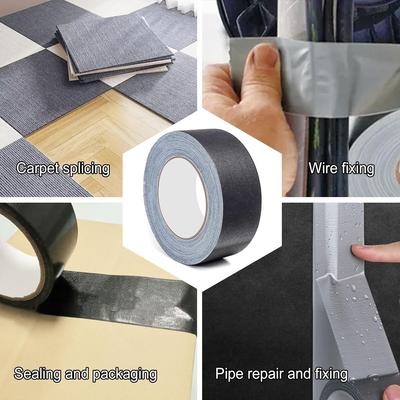 2-Pack Black Heavy Duty Duct Tape 5cm X 20m Duck Tape Strong, Ducttape, Flexible, No Residue, Waterproof High Strength,All-Weather and Tear by Hand