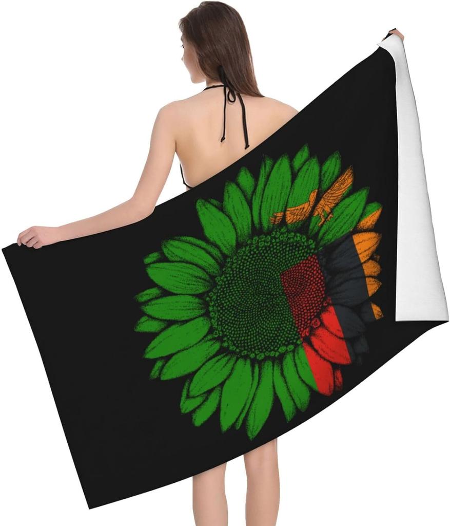 Dominican Republic Flag Beach Towel Fashionable Bath National Flag Style Blanket Lightweight Vintage Beach Towel Thin Towels