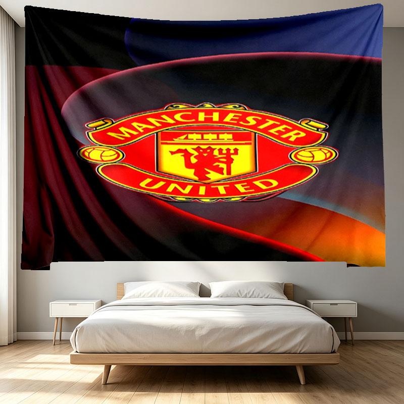 Football United F.C Print Tapestry - Portable Wall Decor Cloth, for Home, Dorm, Travel, Bedroom, Living Room - Ideal Birthday Housewarming Gift