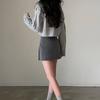Women Double Zipper Sweater Lapel Short Pullover Crochet Fabric Solid Color Knitted Cardigan Casual Elegant Coat Fall Winter