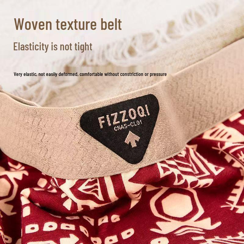 Κόκκινο Γυναικείο Εθνικό Στυλ Αναπνεύσιμο Ρετρό Μποξεράκι - Μοντέρνο, Άνετο, Απαλό.