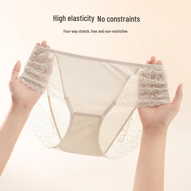 Women's 100% Silk Lace Briefs