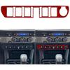 NVCNX Real Premium Carbon Fiber Compatible with Toyota Tacoma 2018      Accessories Car Bed Light Switch Button Panel Cover Interior Trim Red