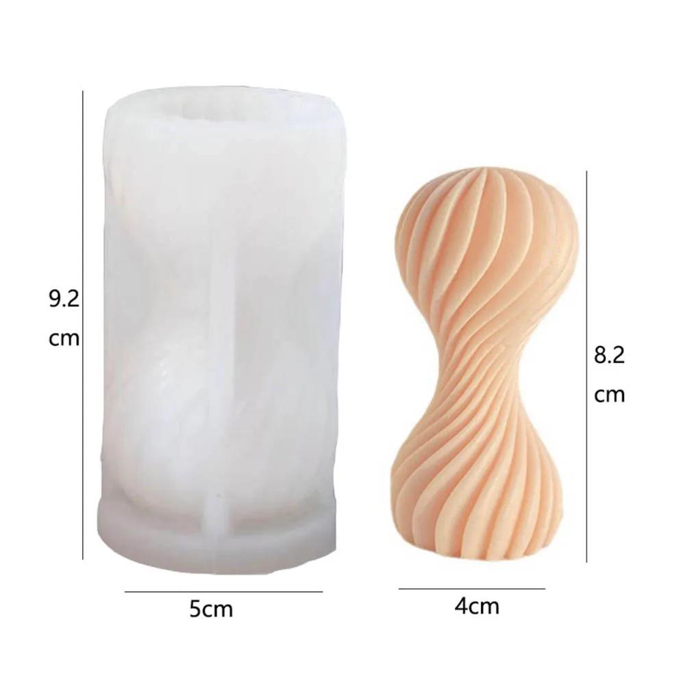 3D Cylinder Candle Mold DIY Silicone Candle Mold Cake Resin Molds 3D Art Wax Candle Making Mould Silicone Handmade Soap Molds