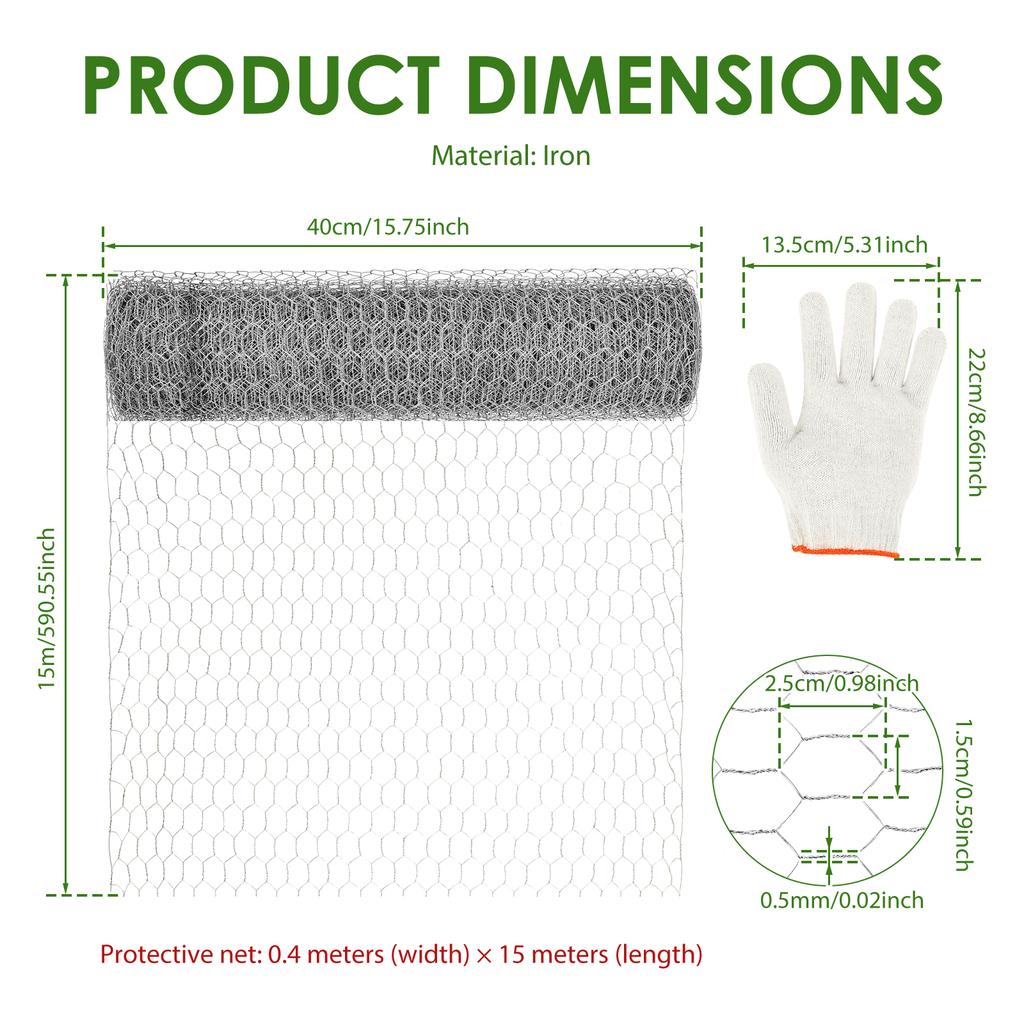 10M Flower Arrangement Chicken Wire Mesh Iron Glow Decorations Net Netting Supplies Aviary Fence Floral Plants Vegetables