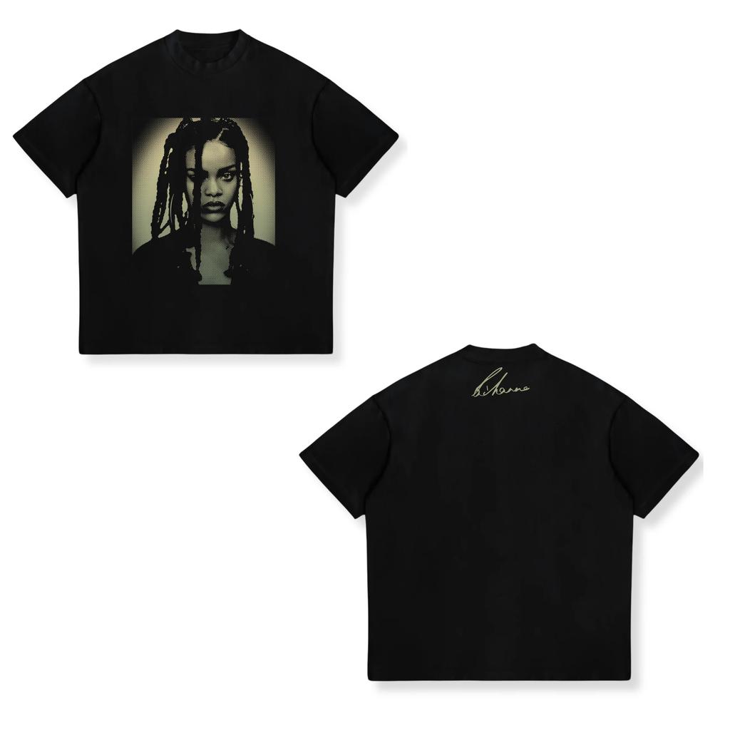 Rihannas Retro Tour Pattern Tshirt A Unisex Concert Souvenir A Classic Album Cover Retro Tshirt for Fans Unisex Women