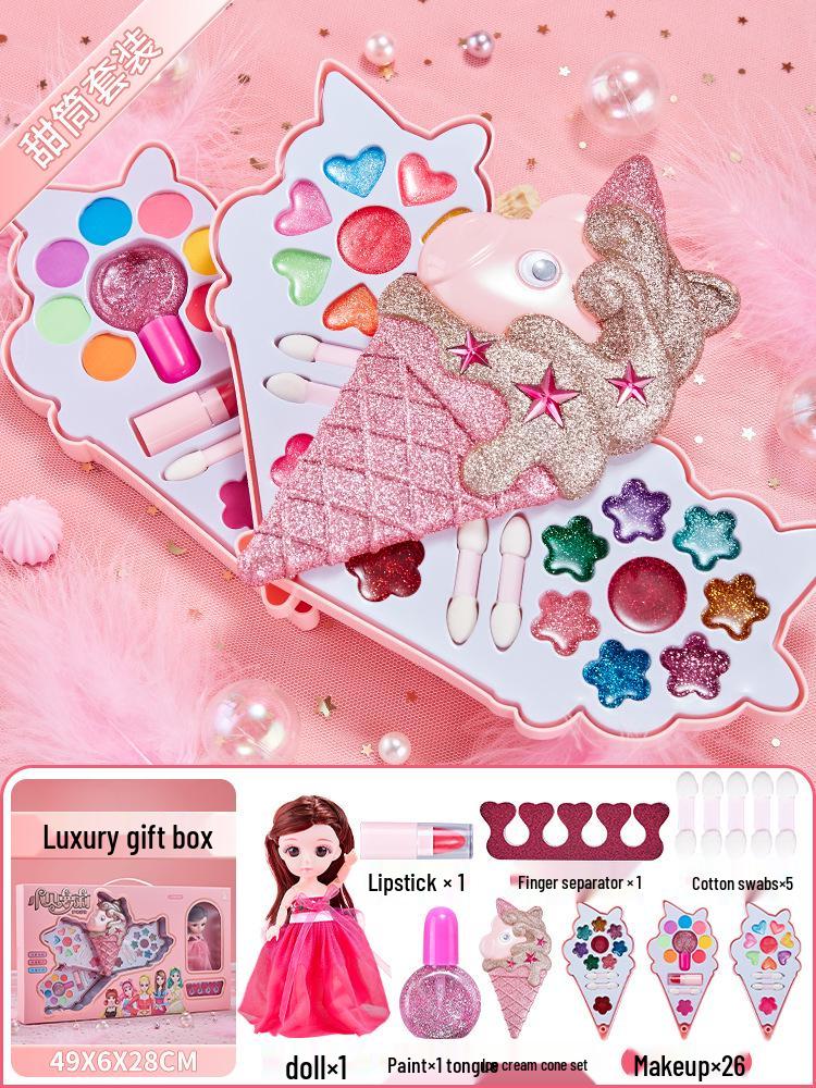 Kids' Makeup Set for Ages 3-6: Genuine Girls' Playhouse Toy with Lipstick 012/013