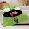 Adventure Cartoon Invader Zim Blanket For Sofa Office Bed Plane Travel Sleep Read Relax Camping Soft And Warm