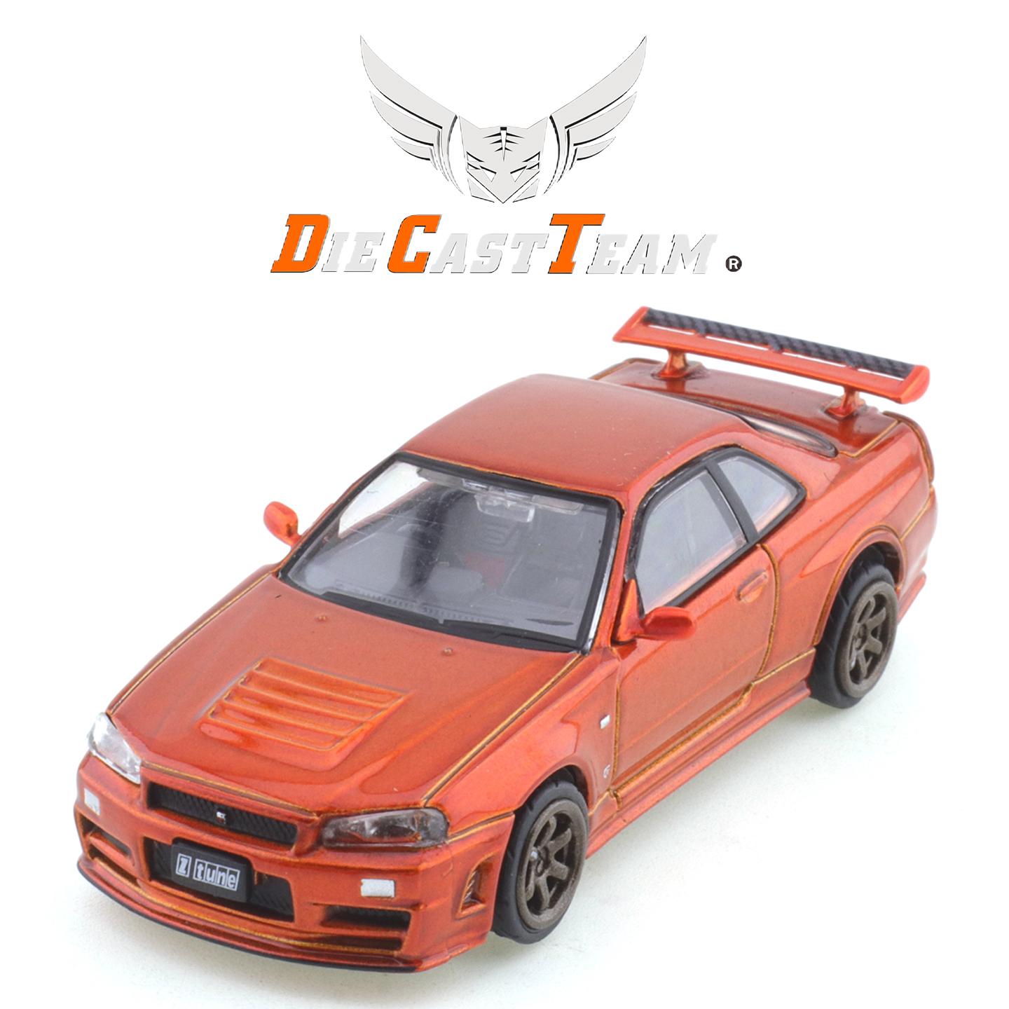 

DCT/DM 1/64 Nissan GTR R34 Car Alloy Toys Motor Vehicle Diecast Metal Model Kids Toys Boys