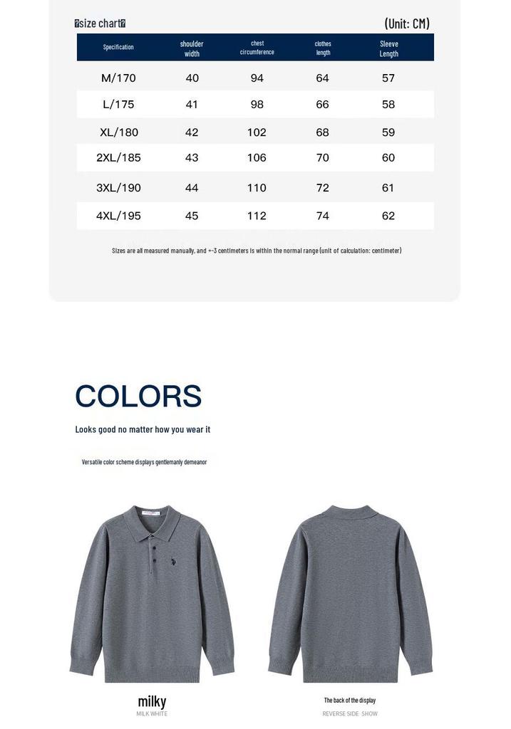 U.S. POLO ASSN. Men's V-Neck Pure Cotton Sweater