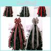 Majestic 120cm Red And Black Christmas Bow Stylish Tree Decoration For Holiday Spirit