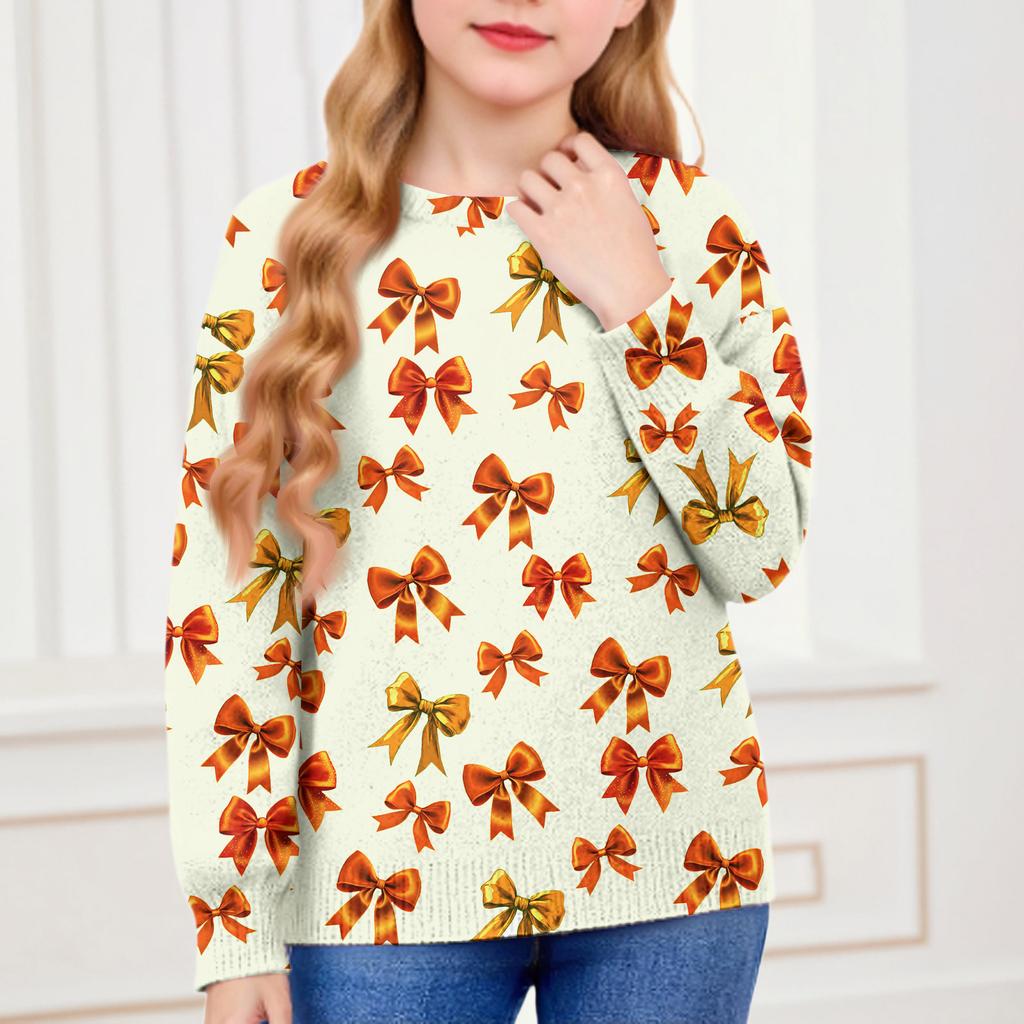 Sweatshirts For Children Boys And Girls Knit Sweater Cute Shirt Fall Crewneck Pullover Tops