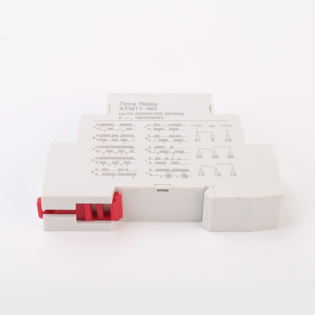 Multifunctional Time Delay Relaying 10 Functions DIN Rail Mount Wide Voltages Designs 12V 240V for Industrial Control