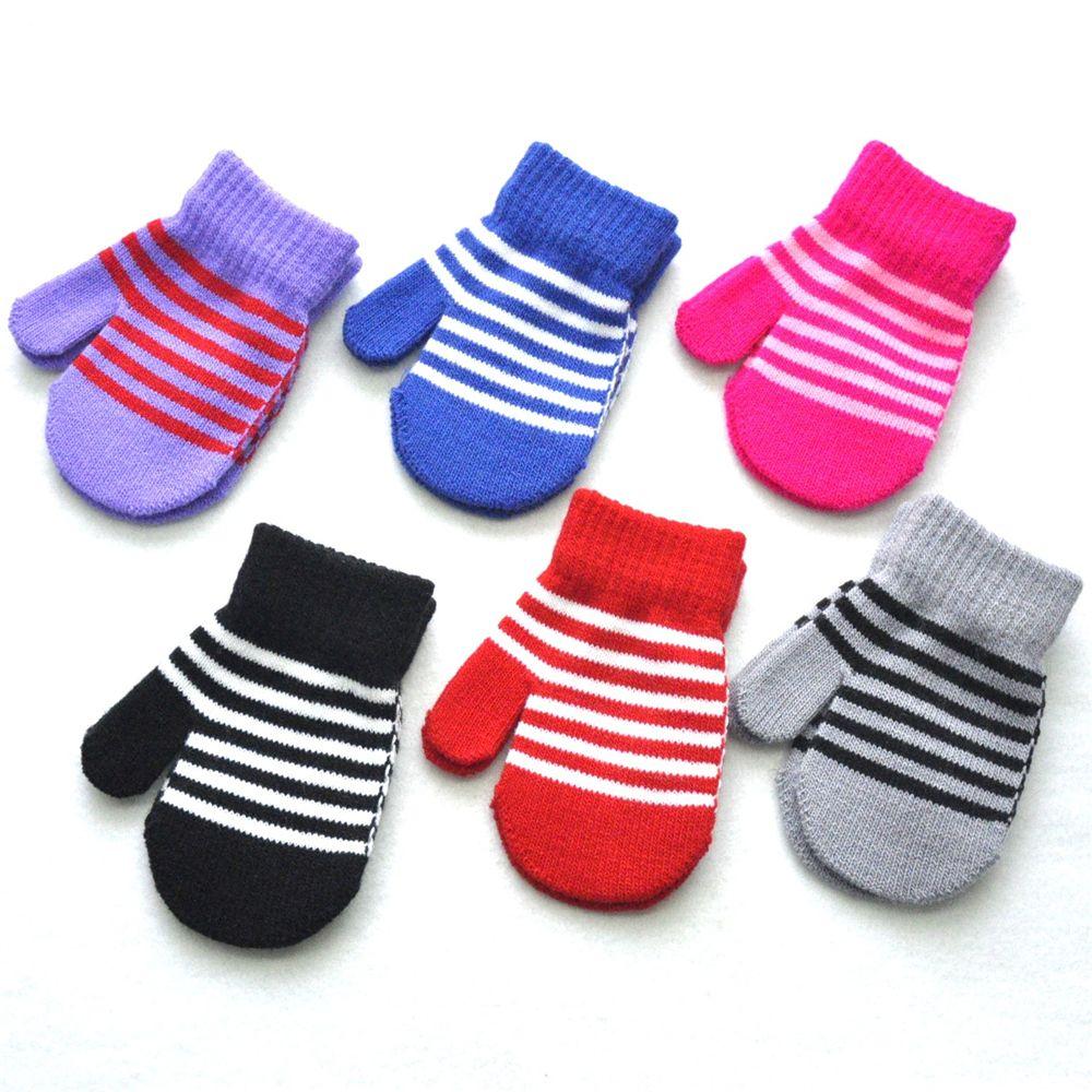 Warm Soft Winter Children's Gloves Kids Gloves Knitted Mittens Full Finger Gloves