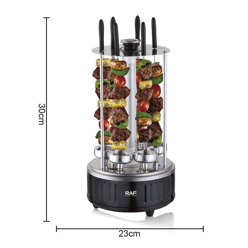 Multifunctional Home BBQ Grill & Skewer Rotisserie – Smokeless Charcoal Grill with Rotating Skewer Function