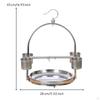 Bird Standing Rack Stainless Avian Perch Stand Round Base
