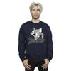 Tom And Jerry Mens Greyscale Square Sweatshirt
