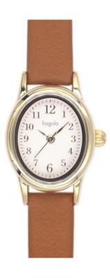 [Follow] Watch Fragola Oval Watch N03623A-1 BR Women's Brown
