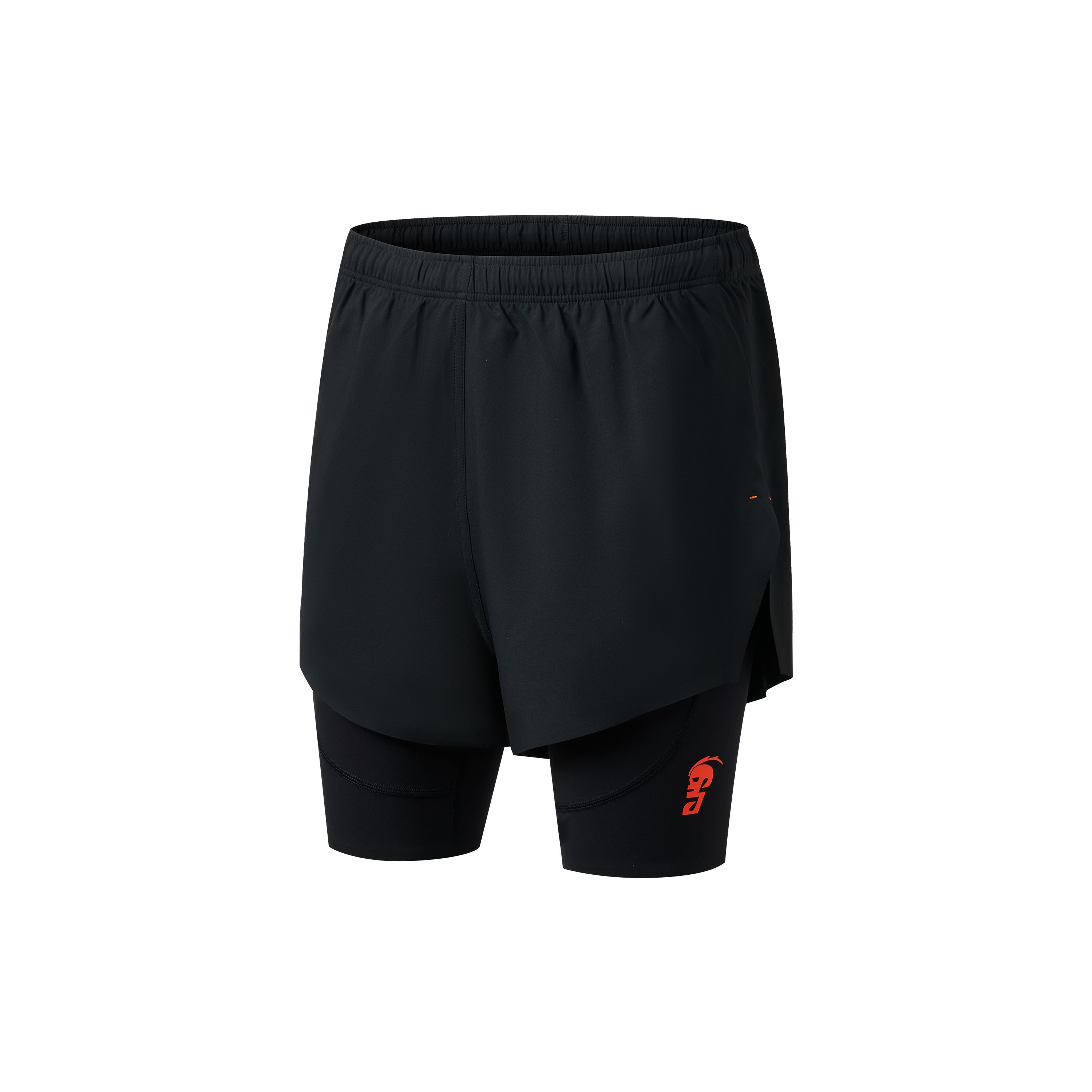 

SAUCONY Однотонные шорты средней посадки с прямыми штанинами для спорта Мужские шорты Черные SC2230305A-BK01 XL