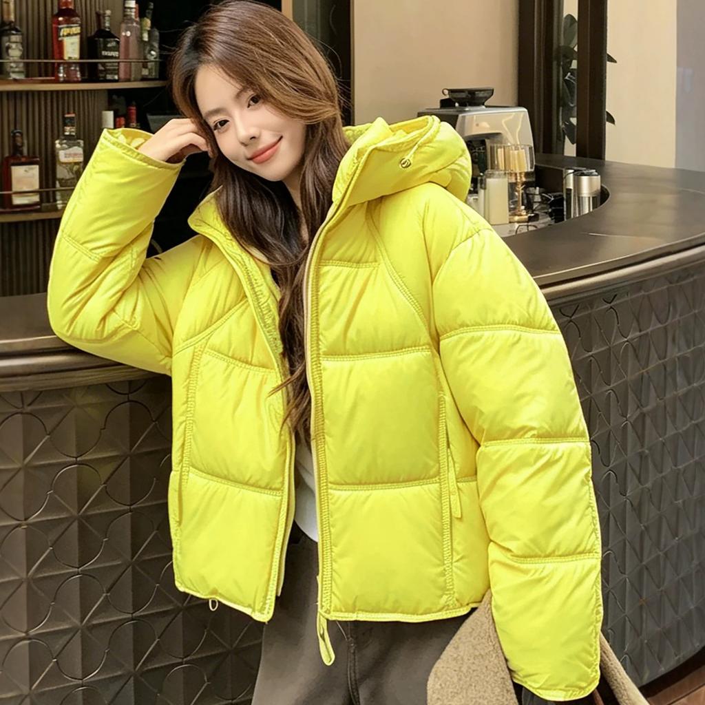 Fashion puff hooded cotton clothes women's winter clothes loose and thin age reduction thick bread clothes short coat
