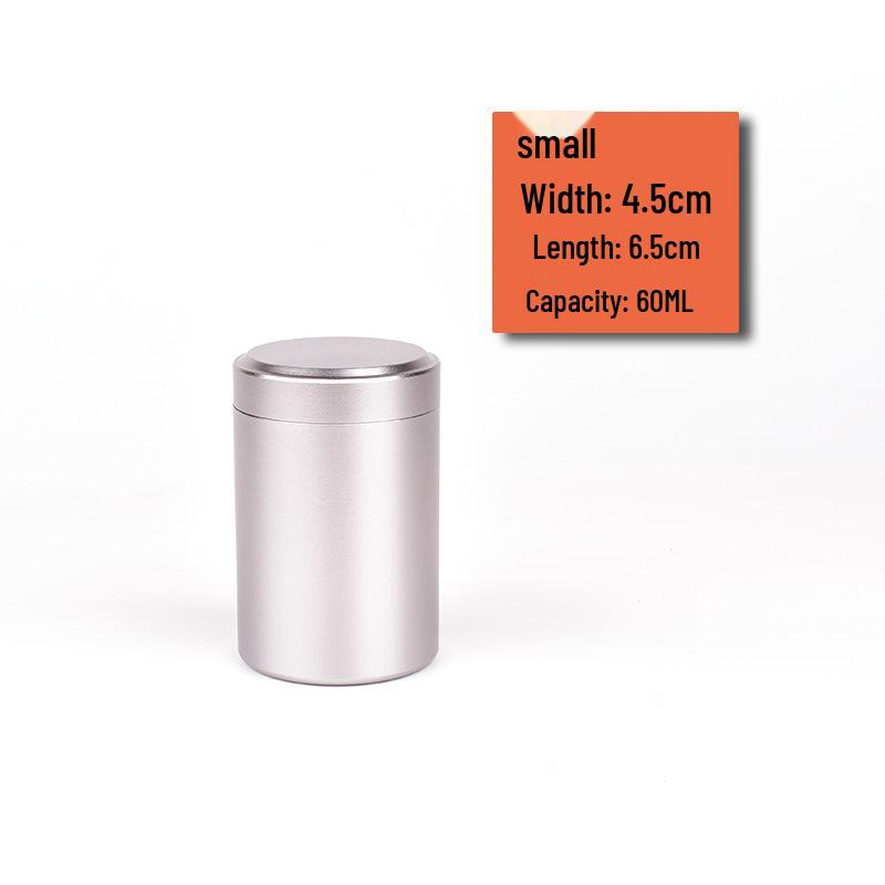 Mini Aluminum Alloy Sealed Tea Can - Compact Metal Storage for Loose Leaf Tea