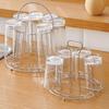 Household Tea Set Hanging Drainer Dustproof Tea Cup And Glass Cup Creative Storage Rack