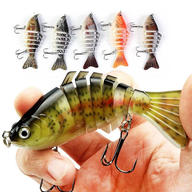 1 pezzo Esche da Pesca Multi-Snodate Swimbait Affondamento Lento Bioniche Artificiali Acqua Dolce Acqua Salata Trota Persico Accessori per la Pesca