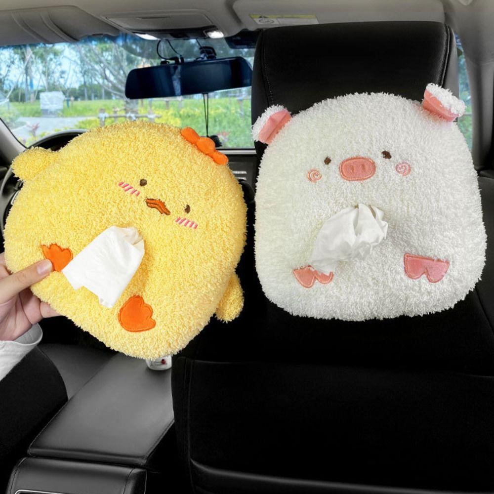 Cute Tissue Box Cartoon Paper Towel Cover Washable Car Tissue Holder  Auto Decor Accessories