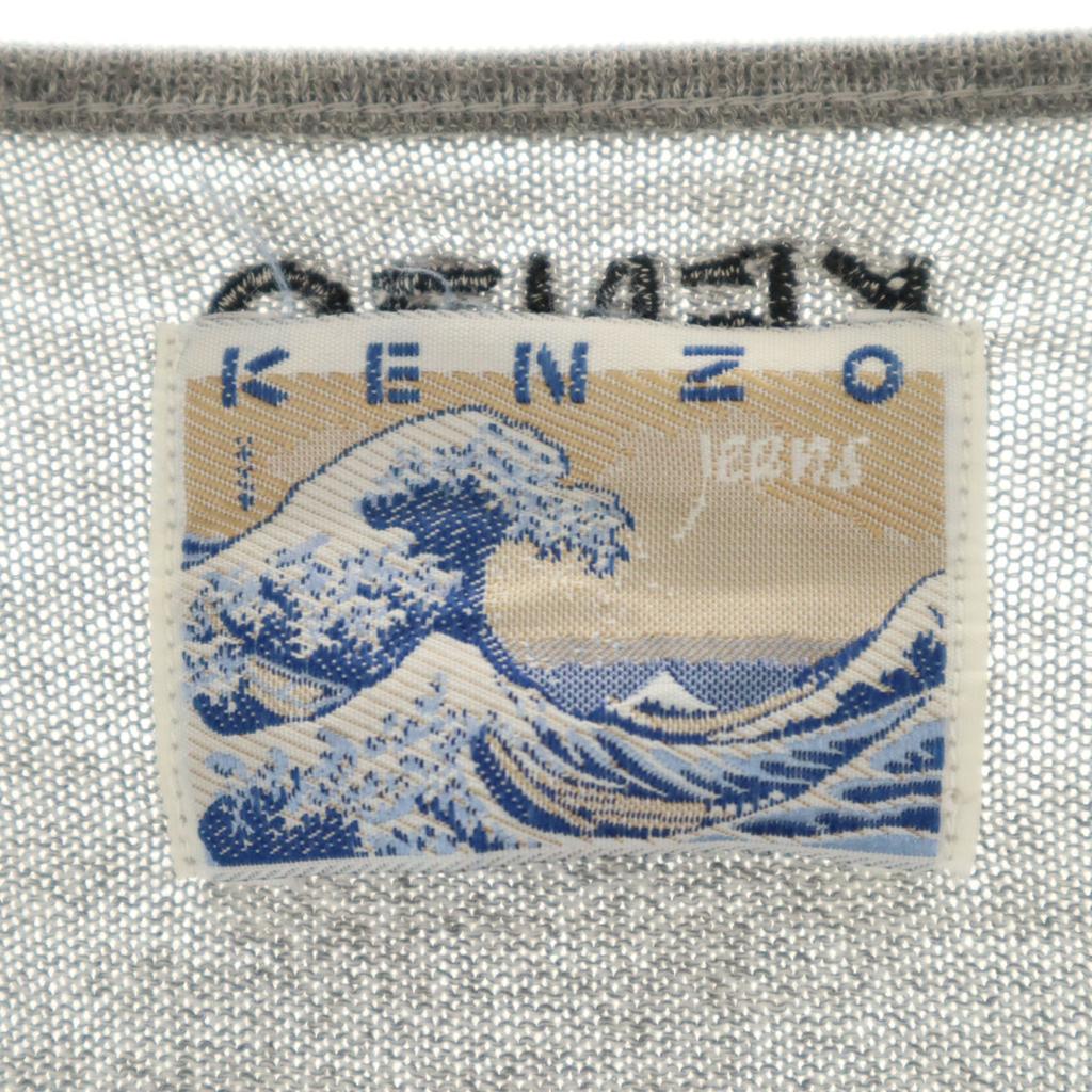 KENZO 90s Old Hokusai tag Long sleeve Cut M gray Women Used