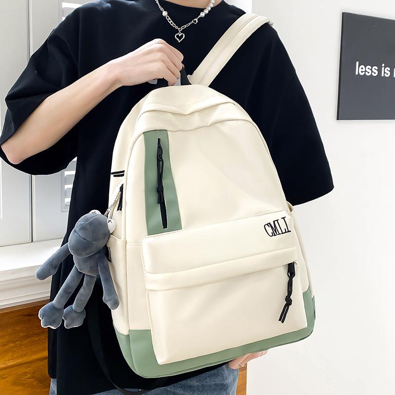 

New Fashion Simple Casual School Bag High School Student Backpack Female Shoulders білий