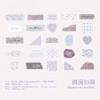 Journal GO 50pcs Dual Material Cloth Fabric Textured Stickers for Photo Frame Collage Junk Journal Scrapbooking Diy Material