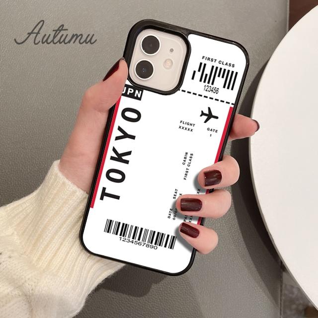 Funny Airport Code Phone Case for iPhone 11 12 13 14 Pro Max Mini X XR XS SE 2020 6S 7 8 Plus Samsung Galaxy S21 S22 Cover Shell