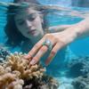 Ozean Koralle Welle Ring Mit Mikroschliff Zinklegierung Für Mode Frauen