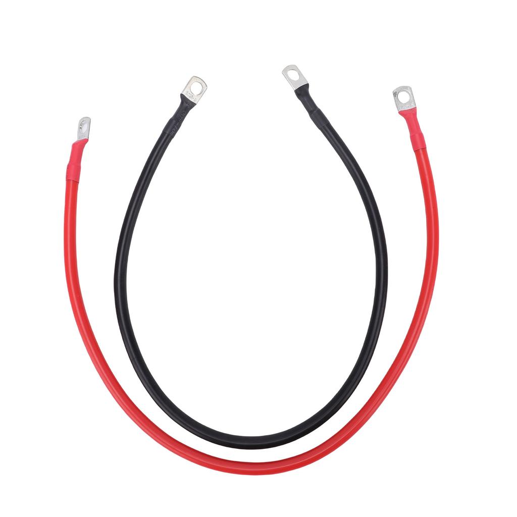  2PCS 6AWG Battery Cables, 24inch Battery   s with 0.31in Tinned Copper Lugs Both Ends,   Car Accessories Inverter Cables Fit Vehicles Marines