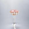 Pink Ice Diamond Women Ring Cushion Cut Yellow Pigeon Egg High Carbon Solitaire Fashion Jewelry