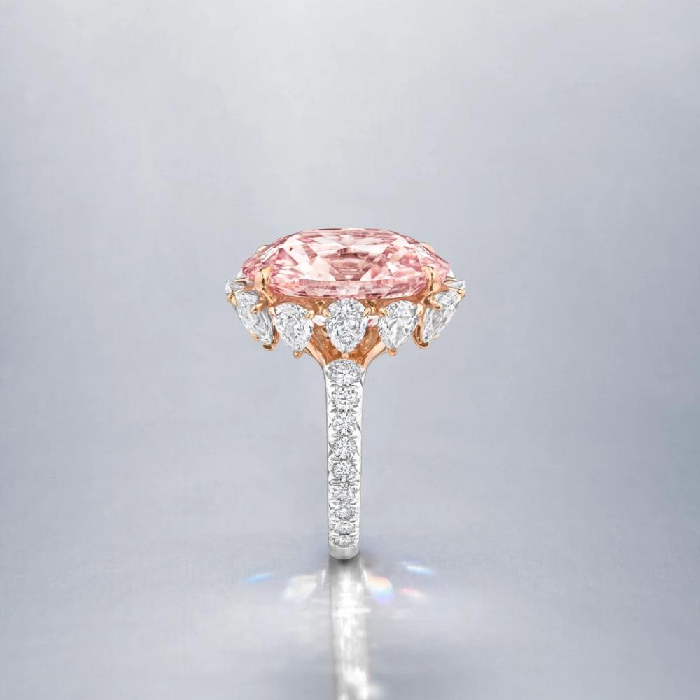 Pink Ice Diamond Women Ring Cushion Cut Yellow Pigeon Egg High Carbon Solitaire Fashion Jewelry