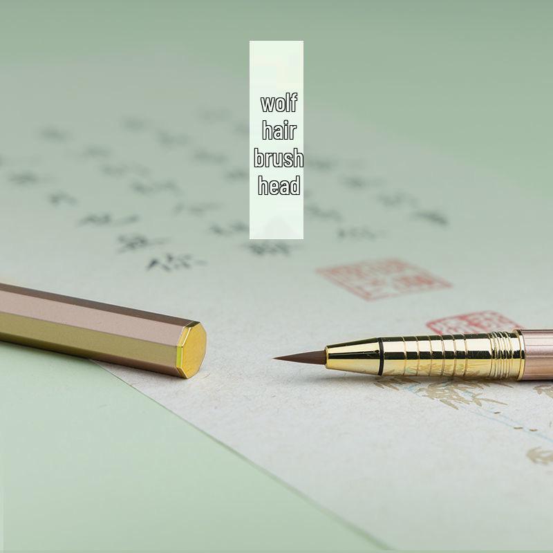 Morandi Portable Refillable Brush Pen: Soft Brush for Calligraphy & Sutras, Regular Script Style