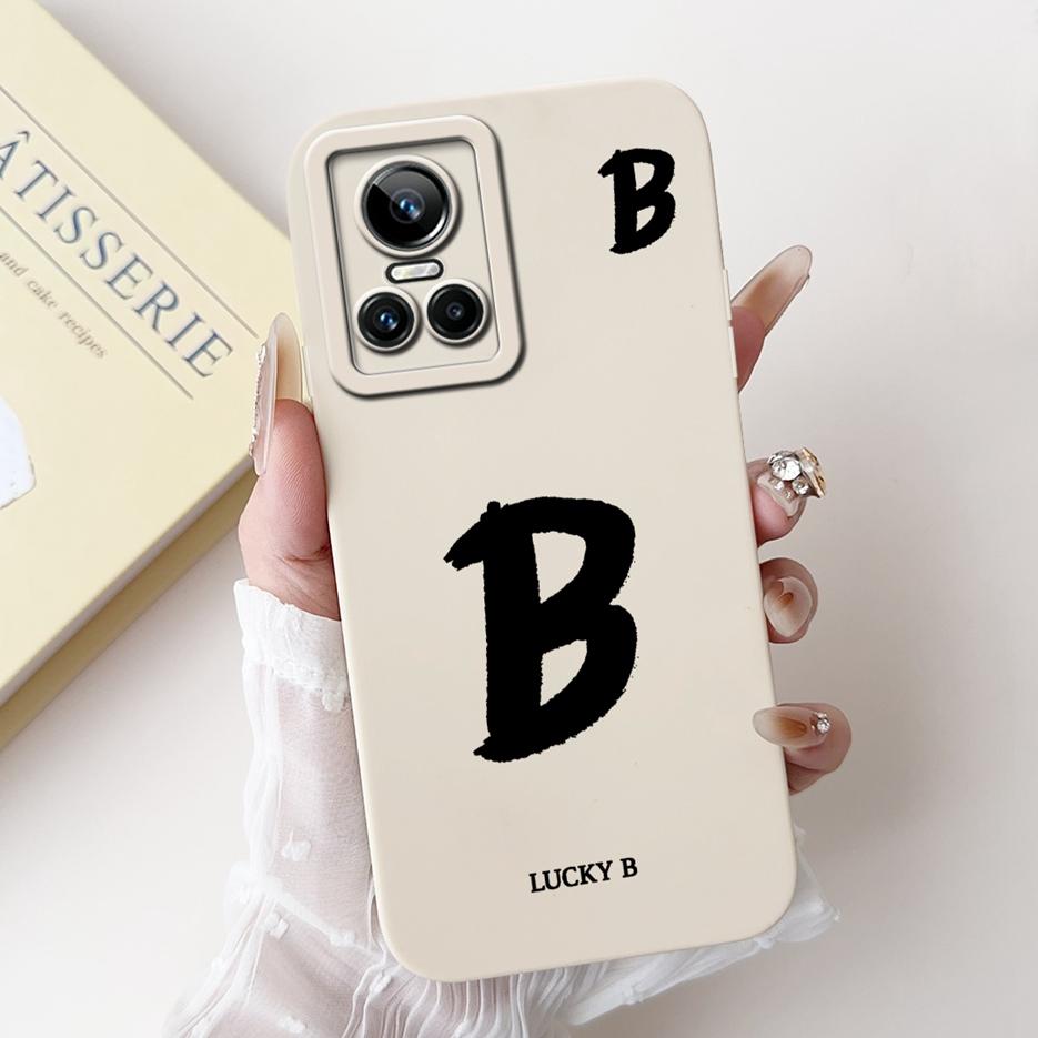 For Realme GT Neo 3 150W Case RMX3563 Cute Lucky Letters Cover Soft TPU Phone Case For Realme GT Neo3 80W GTNeo3 Back Cover Bags