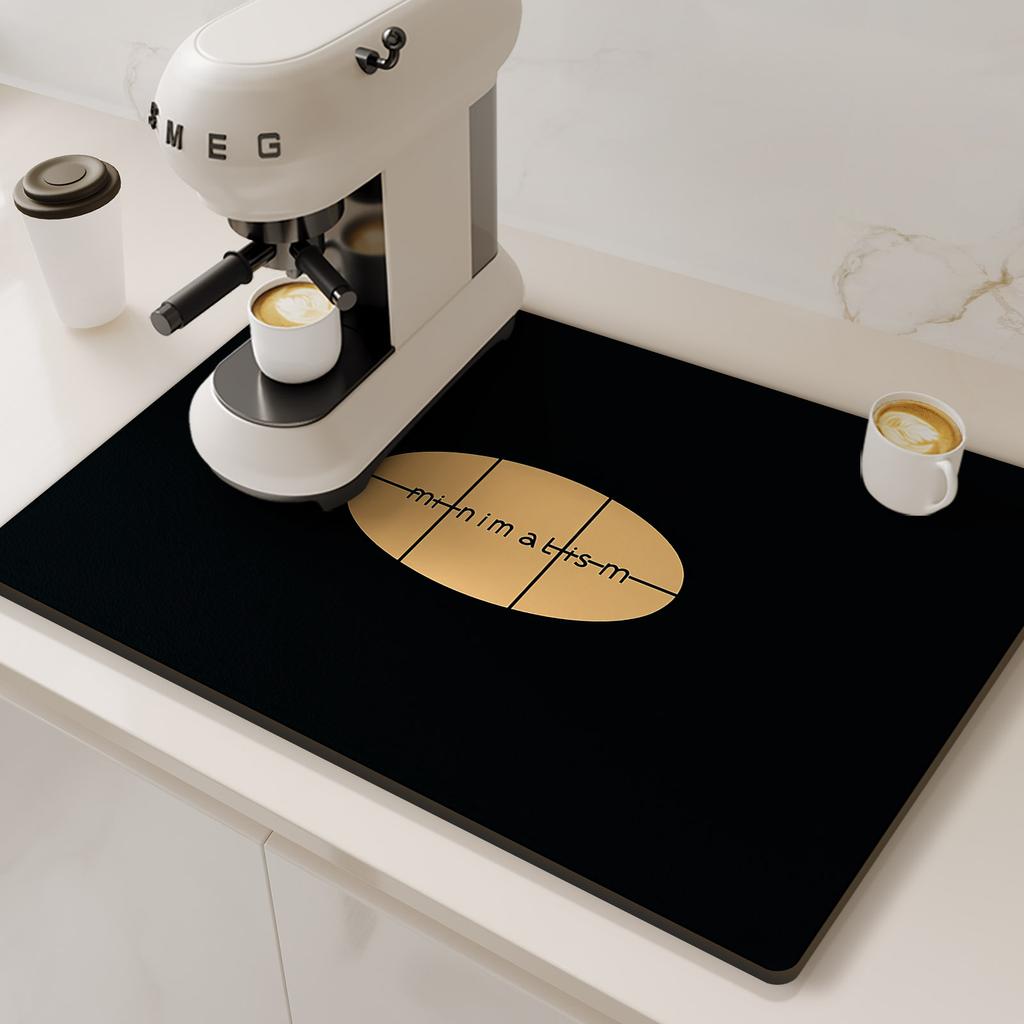 Coffee Machine Mat Drain Pad For Kitchen Non-slip Dish Drying Mats Quick Dry Tableware Faucet Placemat Dinnerware
