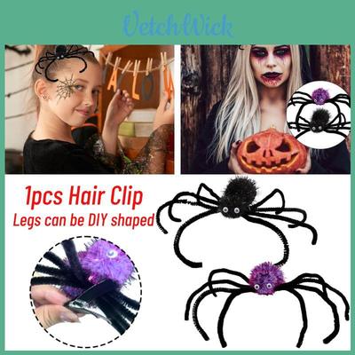 Halloween Spider Hair Clips Unique Diy Spider Leg Design Hair Accessories For Women And Girls