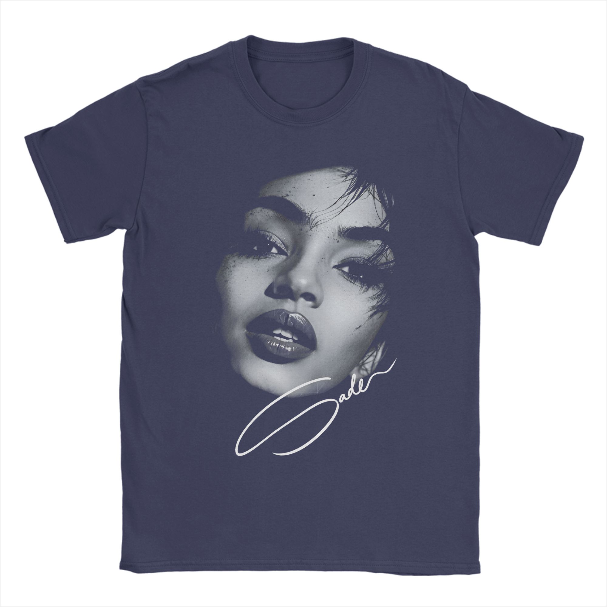 

SSade Adu Singer Mens T Shirt Humor Tee Shirt Short Sleeve Crewneck TShirts Cotton Adult Tops 4XL