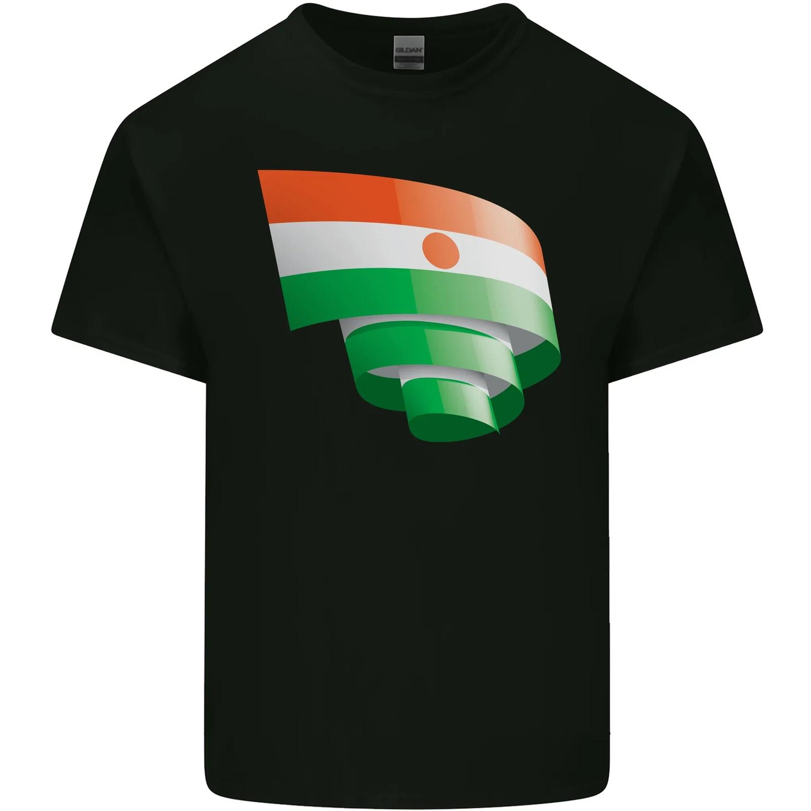 Curled Niger Flag Nigerien Day Football Kids T-Shirt Childrens 2XL