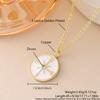 Zircon-studded Rare Vintage-style Shell-shaped Sun Pendant Necklace