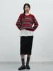 GENERALIDEA Hairy Stripe Loose Fit Pullover [Red] / Wbe4L05534