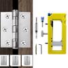 Door Hinge Installation Kit Router Template With Non-Slip Pads Removable Inserts Hole Drilling Guide Locator Hinge Boring Jig