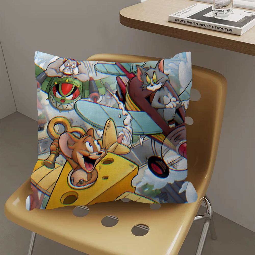 T-Tom And Jerry Personalized Pillow Dust Cover Bedroom Kids Party Decoration Pillowcase Birthday Children Gift