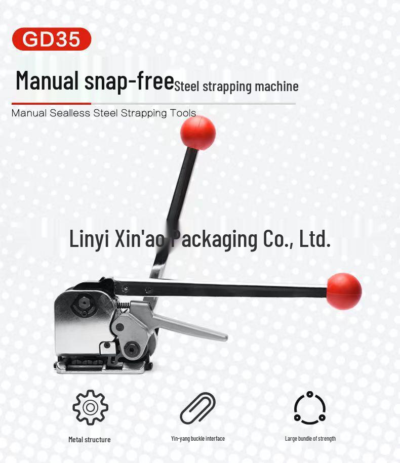 A333 GD35 Stahl Schnallenlose Weißblech Umreifungsmaschine für 16/19mm Bänder