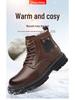Men's Genuine Leather Velvet-Lined Non-Slip Martin Boots: Warm, Casual, Autumn & Winter Shoes