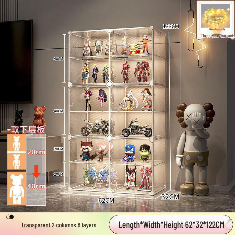 Lego Vitrine: Staubdichtes Transparentes Aufbewahrungsregal für Kleine Ornamente und Spielzeug